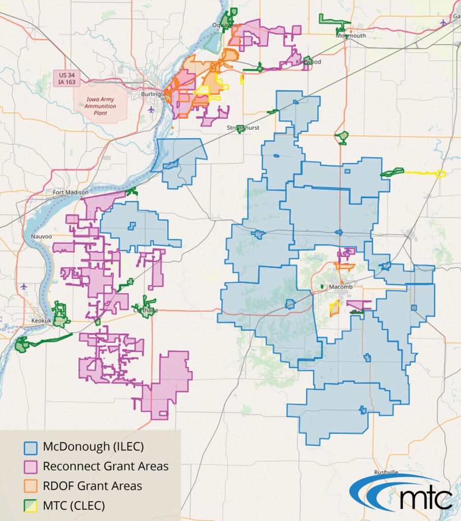 Map MTC Service Areas